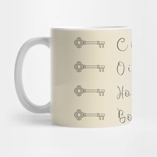 Coffee, Oils, Homeschool, Books Mug